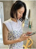 大人黒髪の王道ボブ