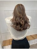大人かわいいエギョモリミルクティーブラウン ひし形シルエット