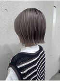 シルバーグレージュボブ