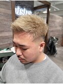 スキンフェード×ハイトーンカラー