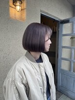 ワンネスヘアーサロン(oneness hair salon)&nbsp;ラベンダーシルバーカラーボブ