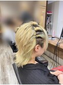 平成風ねじり無造作ヘア