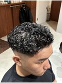 極道パーマ×フェード