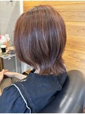 伸ばしかけでも扱いやすいスタイルに♪