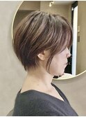 ショートカット/大人キレイ/似合わせ小顔/白髪ぼかし/脱白髪染め