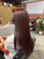 チャプター 問屋町(chapter)&nbsp;ブリーチなしピンクラベンダーブラウンカラー髪質改善ストレート