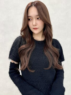 エジョン 三鷹店(Aejon) 韓国ヘアハッシュカットふんわりミディアムココアブラウン艶髪