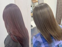 ラッツ(RATS)の雰囲気(ブリーチなしダブルカラーでダメージレスに透明感カラーを◎)