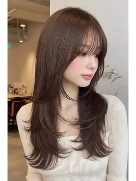 ノイエ 原宿 北参道(NoIE) バタフライカットハッシュカットマレットヘアチェリーレッド