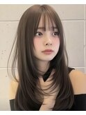 ココアベージュ/オリーブグレー/小顔/黒髪[立川/髪質改善]