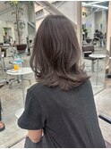 【暗髪×グレージュ】