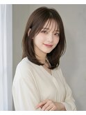 【小顔見せ】前髪ありひし形シルエットレイヤーカット30代40代