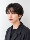 シースルーマッシュ韓国マッシュ小顔前髪メンズカット黒髪束感