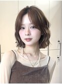 結べる長さのボブ/韓国風レイヤーカット/顔周りカット/前髪/原宿