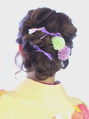 ☆卒業式ヘアアレンジ☆ふわふわヘアアレンジ☆星野菜美☆