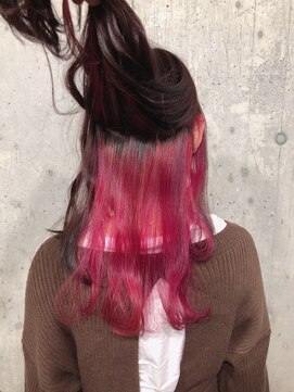 サロンドミルク 原宿(salon de MiLK) ワインレッド&インナーピンクレッド