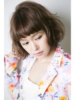 ナンバー ブラオ 名古屋栄(N° blao) 大人かわいいブランジュ前下がりボブ