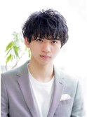 ラウンドマッシュ無造作マッシュ×シークレットパーマ