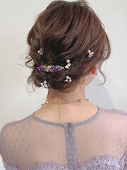 ミディアムのヘアセット