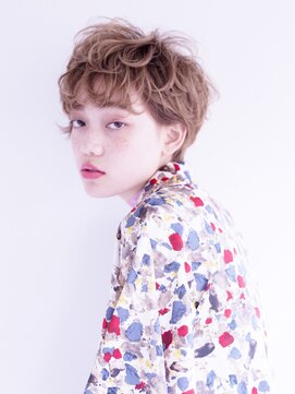 アルバム 銀座(ALBUM GINZA) 無造作ショート_テラコッタくすみブルーミニウルフ_8784