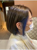 20代30代40代マロンベージュ/Aラインボブ/かきあげ[高田馬場駅]