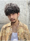 波巻きスパイラルツイストスパイラルパーマツーブロックマンバン