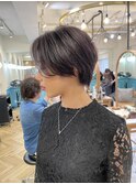 【小原】美髪ショート　大人かわいいヘア　暗めラベンダー