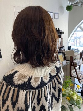 ファム 札幌大通(fam) 20代30代大人可愛い小顔 ボブ切りっぱなしナチュラルカラー