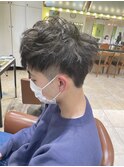 メンズショートツーブロックマッシュ