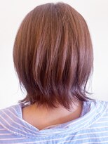 レポヘアー(Repos hair)&nbsp;透明感♪髪質改善カラー小顔艶感外ハネショートボブブラウン