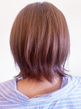 レポヘアー(Repos hair) 透明感♪髪質改善カラー小顔艶感外ハネショートボブブラウン