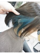 ヘアテリア リュウ 大塚(hair teria ryu) イヤリングカラー/インナーカラー/ブルー