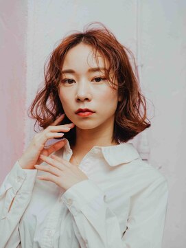 サロン ド ウィズ 西船橋店(Salon de With) 重めミディアム/ウェーブ巻き/シースルーバング◎30代40代50代