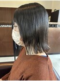 切りっぱなしボブ モカージュ