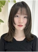 ハイライトカラーグレージュベージュケアブリーチダブルカラー