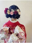 成人式ツインお団子