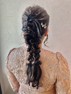シャルムバイケンジ(Charm.by KENJE) 【ダブルポニーテール】結婚式/ヘアセット/銀座/有楽町/アレンジ