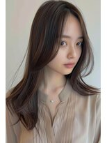 ラナ 新宿(lana)&nbsp;ミディアムレイヤー/顔まわり/ワンカール/【lana hair 新宿】