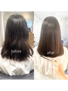 ハムレッツ 髪質改善/縮毛矯正乾かしただけできまる髪質改善ストレート