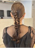 ヘアセット/お呼ばれヘア/編み下ろし/ヘアアレンジ/渋谷