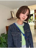 くすみベージュ＋韓国風 bob