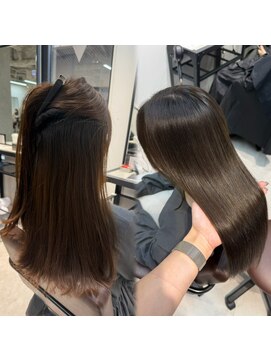 ザシェノンウメダ(THA CHAINON UMEDA) 着物ヘア/大人ガーリー/ダークアッシュ/似合わせカット/心斎橋