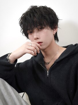 メンズサロン ガウディ 三宮店(men's salon Gaudi) 中性ラウンドマッシュウルフ×無造作シャドウパーマ×メンズヘア