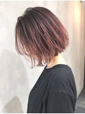 ピンクアッシュグラデーション_ブランジュダブルバング_ba220583