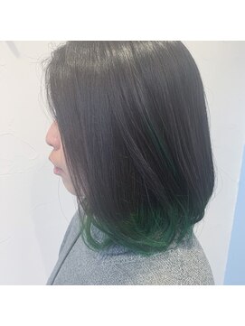 テクライズ 豊橋店(TECHRISE) すそカラーグリーン☆