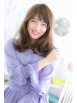 ミック 日暮里店(miq) 暗髪アースカラー斜めバングで重軽プリカールロングb1