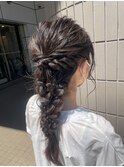 編み下ろしヘア