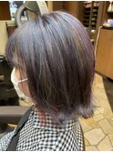 [草流/井荻店]ダブルカラー×アメジスト/外はねボブ