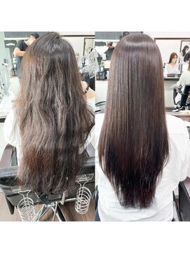 シンズ 銀座(sins) 矯正しながら髪質改善まで行えるハイブリッド酸性ストレート