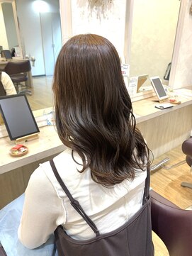 フラット 千葉(Flat.) ゆる巻き波ウェーブ、オレンジベージュ【千葉】